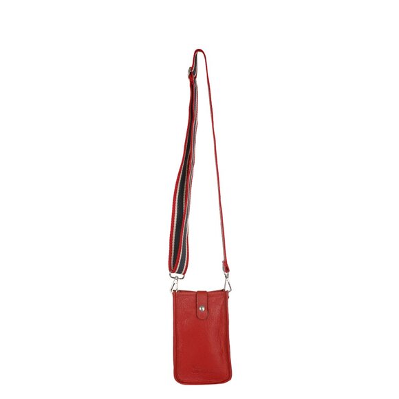 Leather Crossbody Red Phone Sling Wallet Bag–Small Shoulder  Bag for Daily Use - Picture 10 of 10